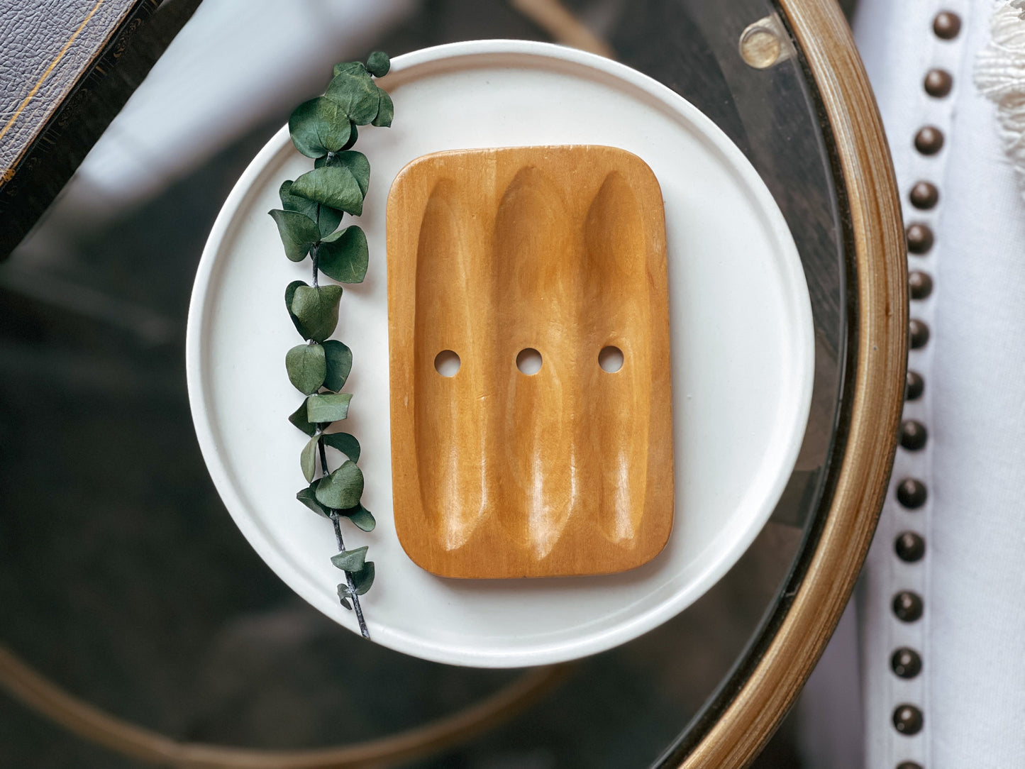 SELF DRAINING WOODEN SOAP TRAY