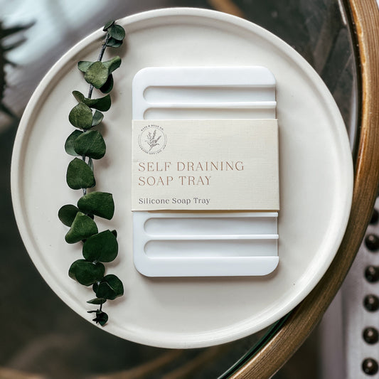 SELF DRAINING SILICONE SOAP DISH