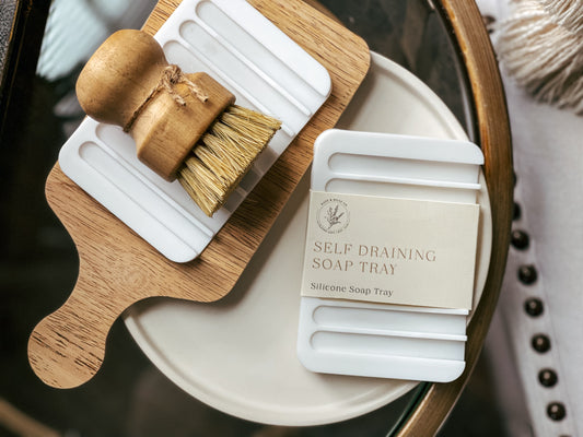 SELF DRAINING SILICONE SOAP DISH