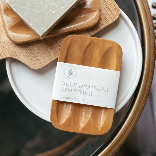 SELF DRAINING WOODEN SOAP TRAY