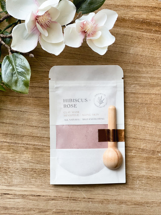 CLAY MASKS • HIBISCUS & ROSE