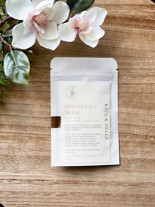 CLAY MASKS • HIBISCUS & ROSE