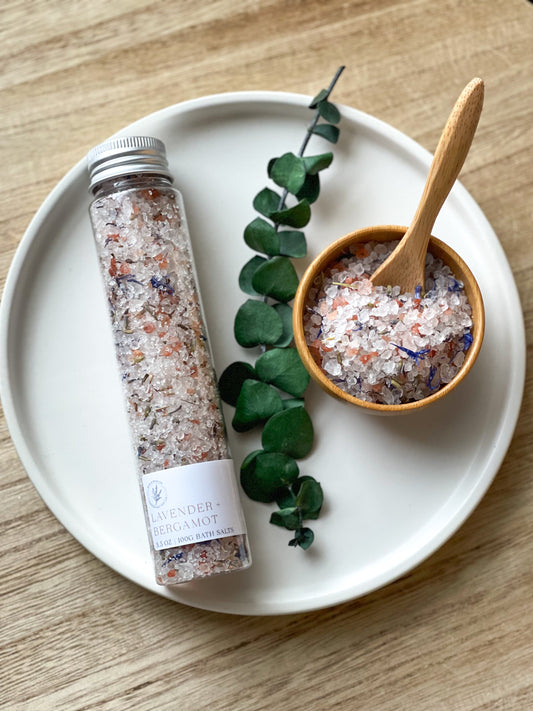 BATH SALTS 3.5OZ • LAVENDER + BERGAMOT