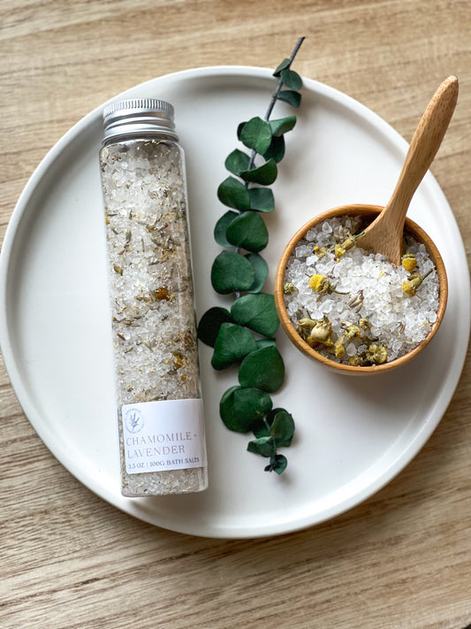 BATH SALTS 3.5OZ • LAVENDER + CHAMOMILE